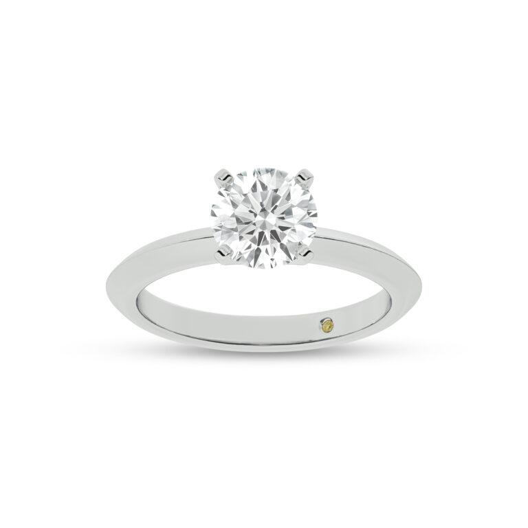 Prism Knife Edged Four Prong Lab Grown Diamond Solitaire Ring