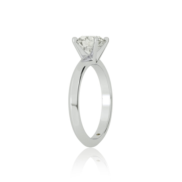 Prism Knife Edged Four Prong Lab Grown Diamond Solitaire Ring