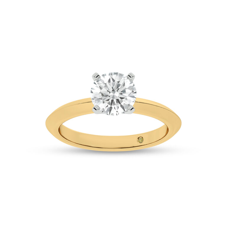 Prism Knife Edged Four Prong Lab Grown Diamond Solitaire Ring