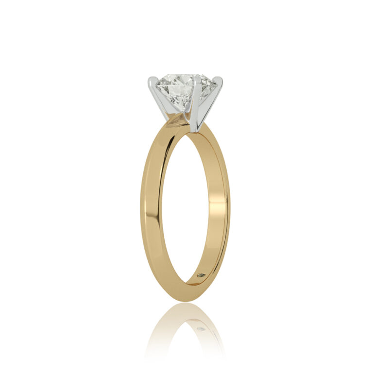 Prism Knife Edged Four Prong Lab Grown Diamond Solitaire Ring