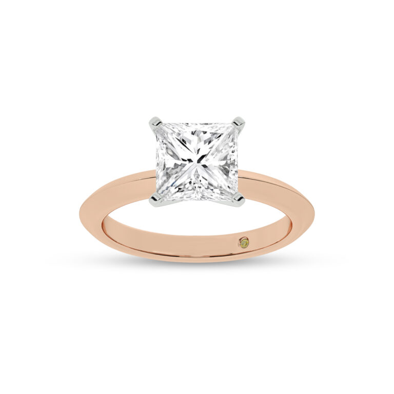 Prism Knife Edged Four Prong Lab Grown Diamond Solitaire Ring