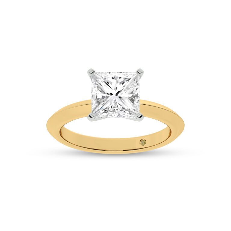 Prism Knife Edged Four Prong Lab Grown Diamond Solitaire Ring