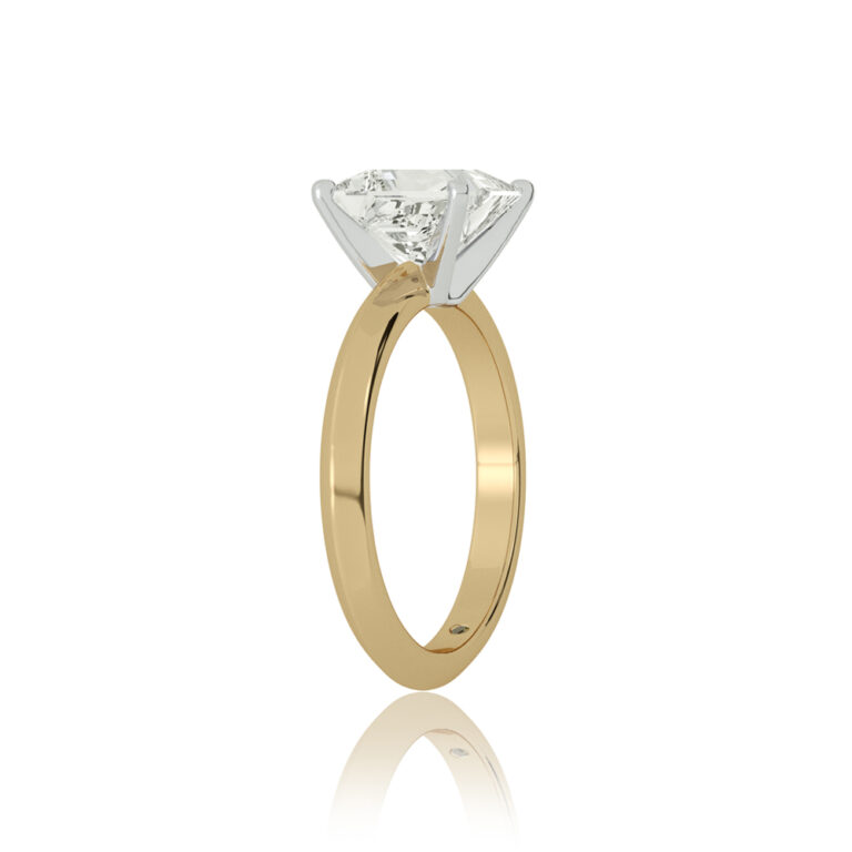 Prism Knife Edged Four Prong Lab Grown Diamond Solitaire Ring