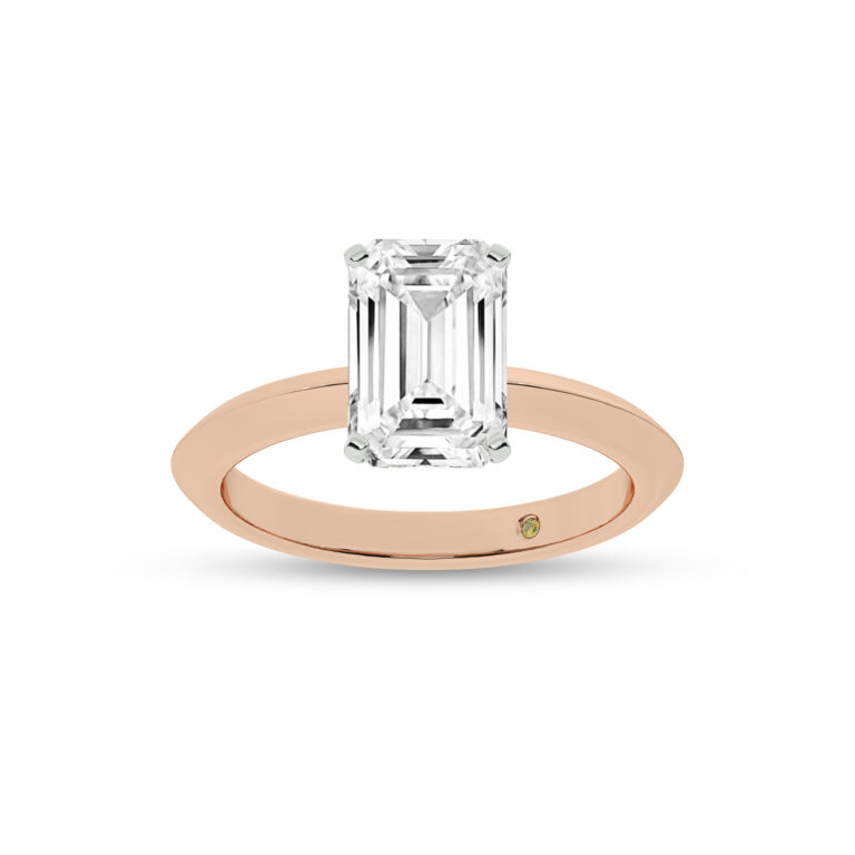 Prism Knife Edged Four Prong Lab Grown Diamond Solitaire Ring