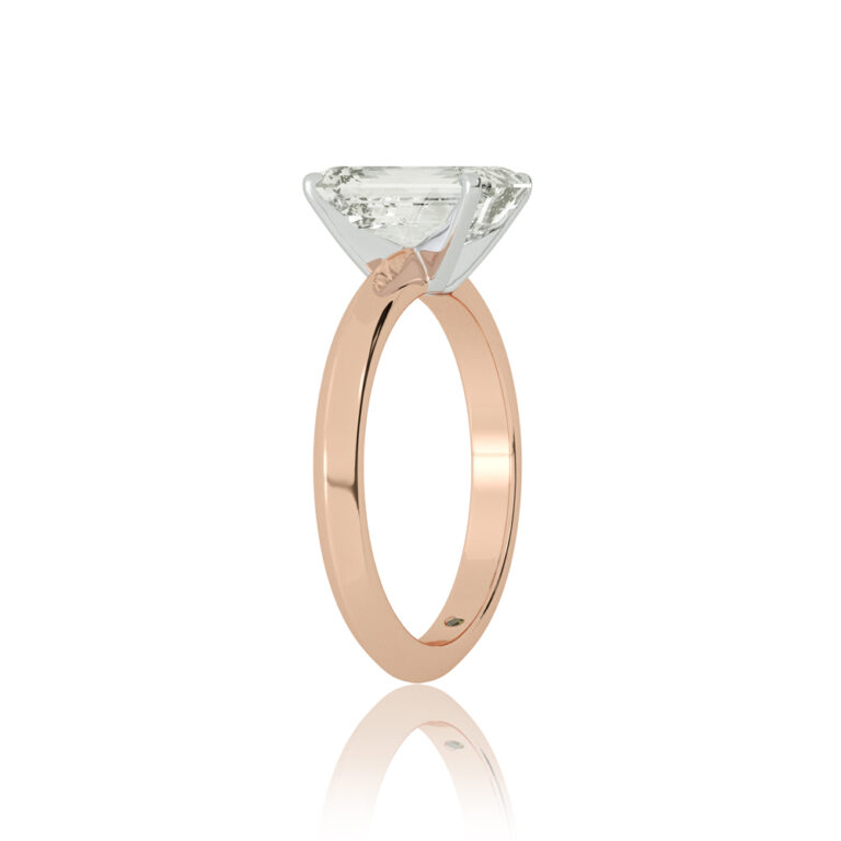Prism Knife Edged Four Prong Lab Grown Diamond Solitaire Ring