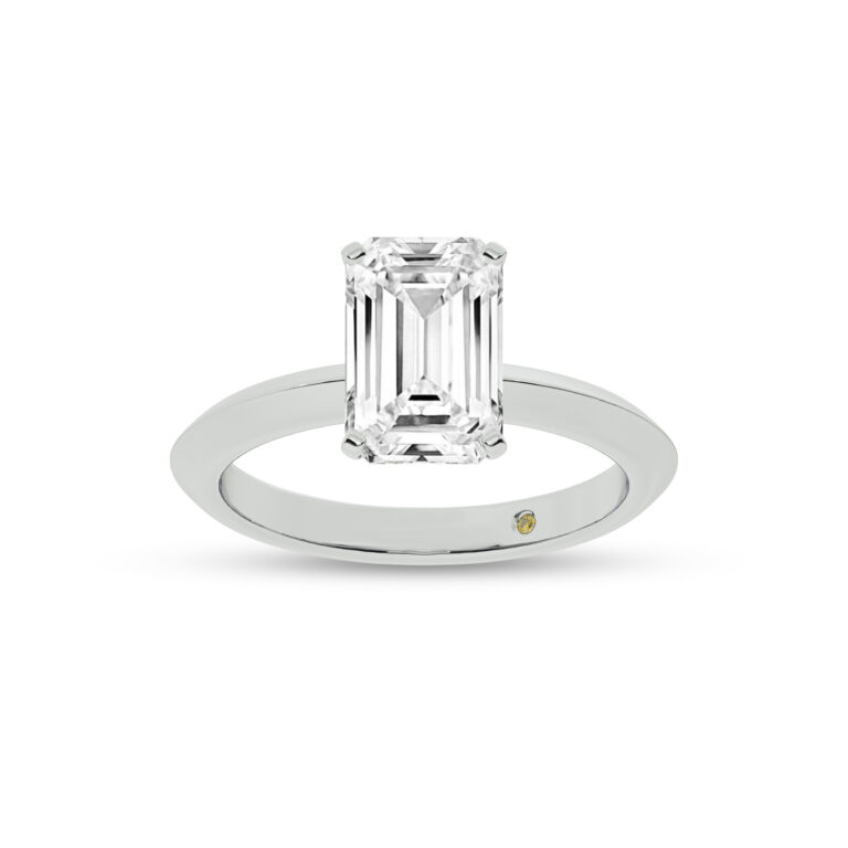 Prism Knife Edged Four Prong Lab Grown Diamond Solitaire Ring