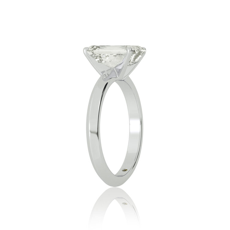 Prism Knife Edged Four Prong Lab Grown Diamond Solitaire Ring