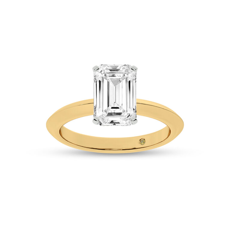 Prism Knife Edged Four Prong Lab Grown Diamond Solitaire Ring