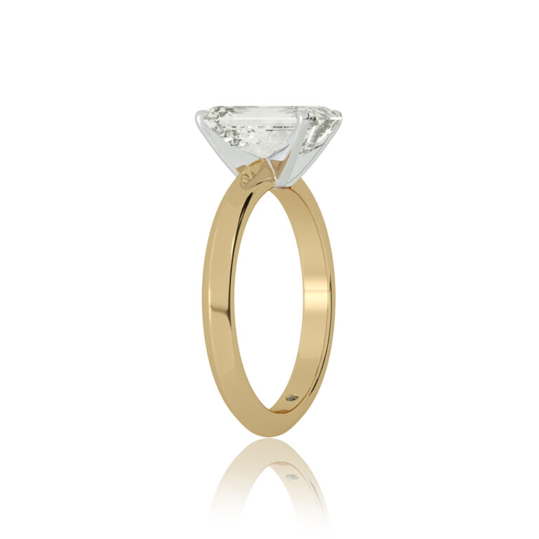 Prism Knife Edged Four Prong Lab Grown Diamond Solitaire Ring