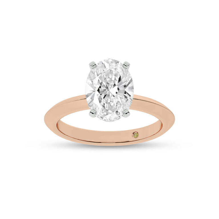 Prism Knife Edged Four Prong Lab Grown Diamond Solitaire Ring