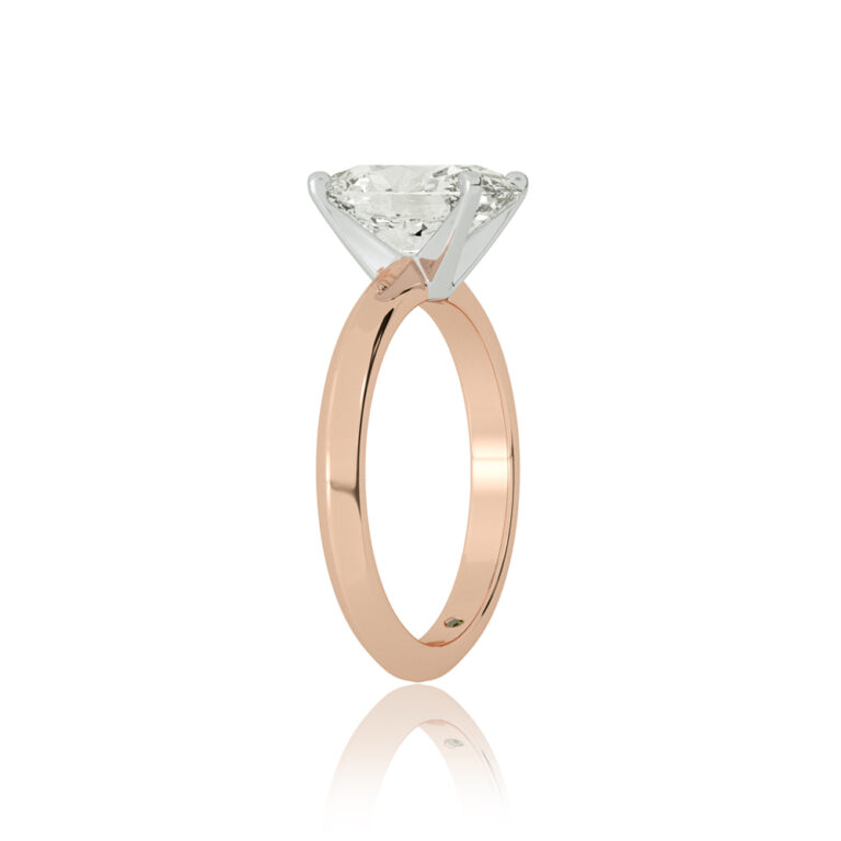 Prism Knife Edged Four Prong Lab Grown Diamond Solitaire Ring