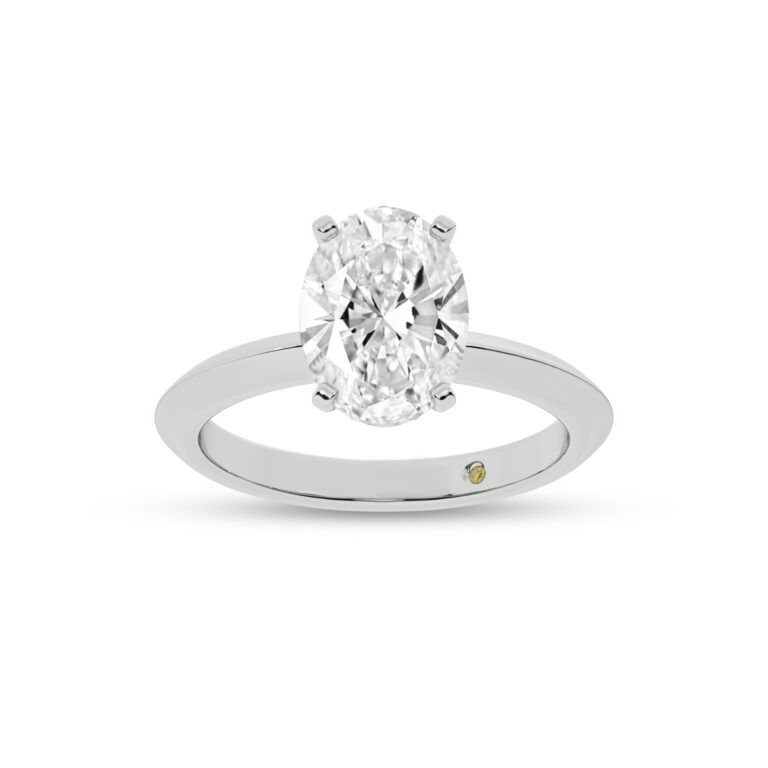 Prism Knife Edged Four Prong Lab Grown Diamond Solitaire Ring