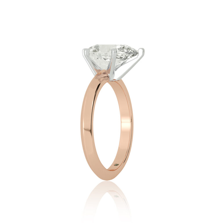 Prism Knife Edged Four Prong Lab Grown Diamond Solitaire Ring