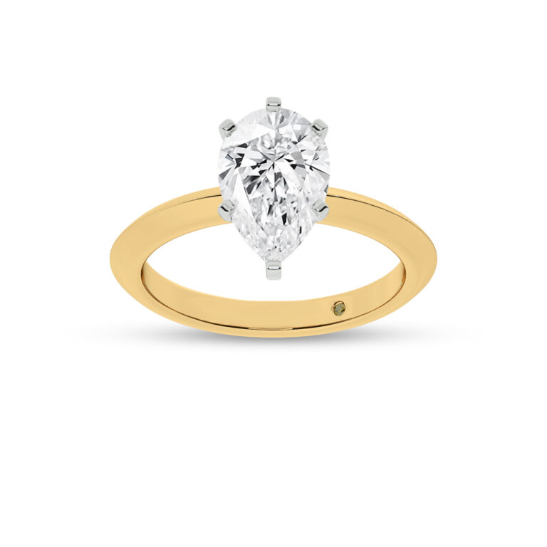 Prism Knife Edged Four Prong Lab Grown Diamond Solitaire Ring