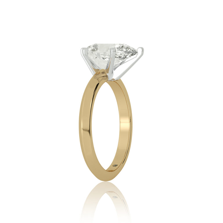 Prism Knife Edged Four Prong Lab Grown Diamond Solitaire Ring