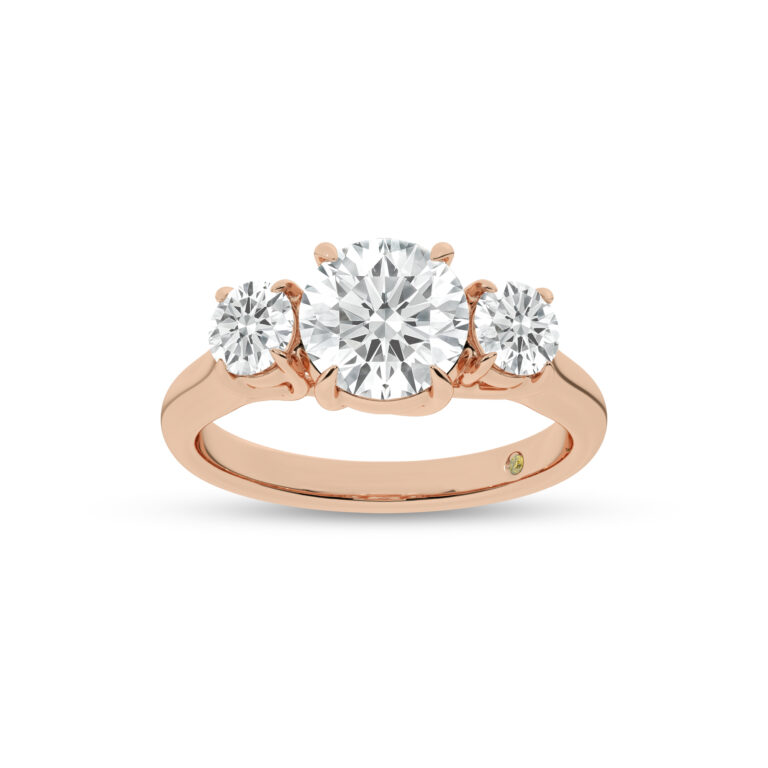 Quintessential Lab Grown Three Stone Diamond Engagement Ring