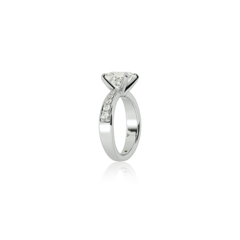 Rome Classic Pavé Set Lab Diamond Engagement Ring