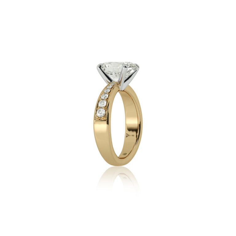 Rome Classic Pavé Set Lab Diamond Engagement Ring