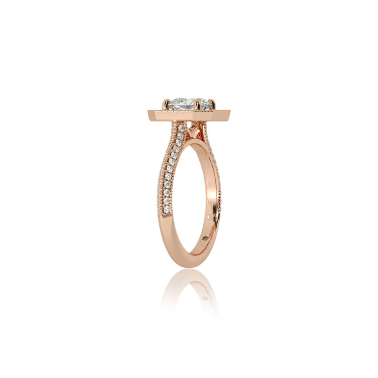 Shyne Octagonal Halo Lab Diamond Engagement Ring