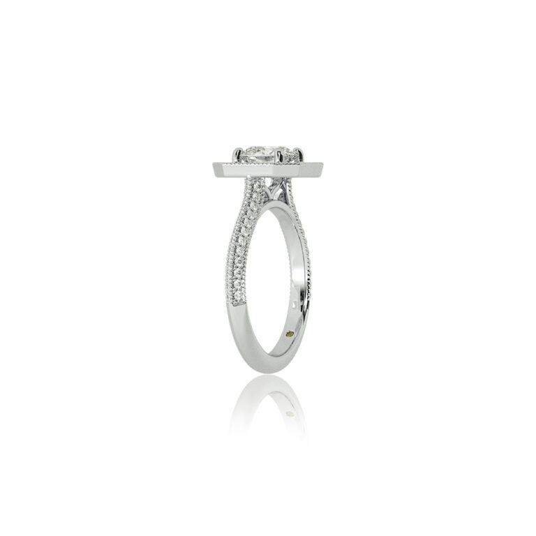 Shyne Octagonal Halo Lab Diamond Engagement Ring