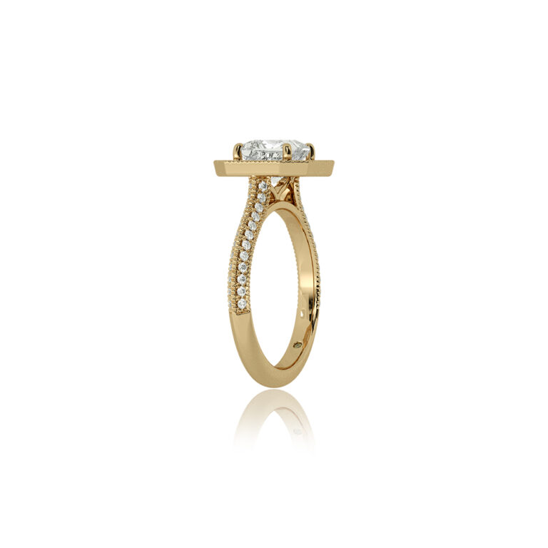 Shyne Octagonal Halo Lab Diamond Engagement Ring