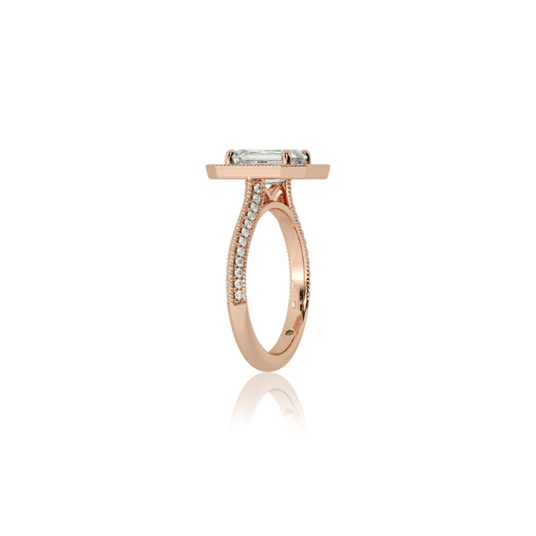 Shyne Octagonal Halo Lab Diamond Engagement Ring