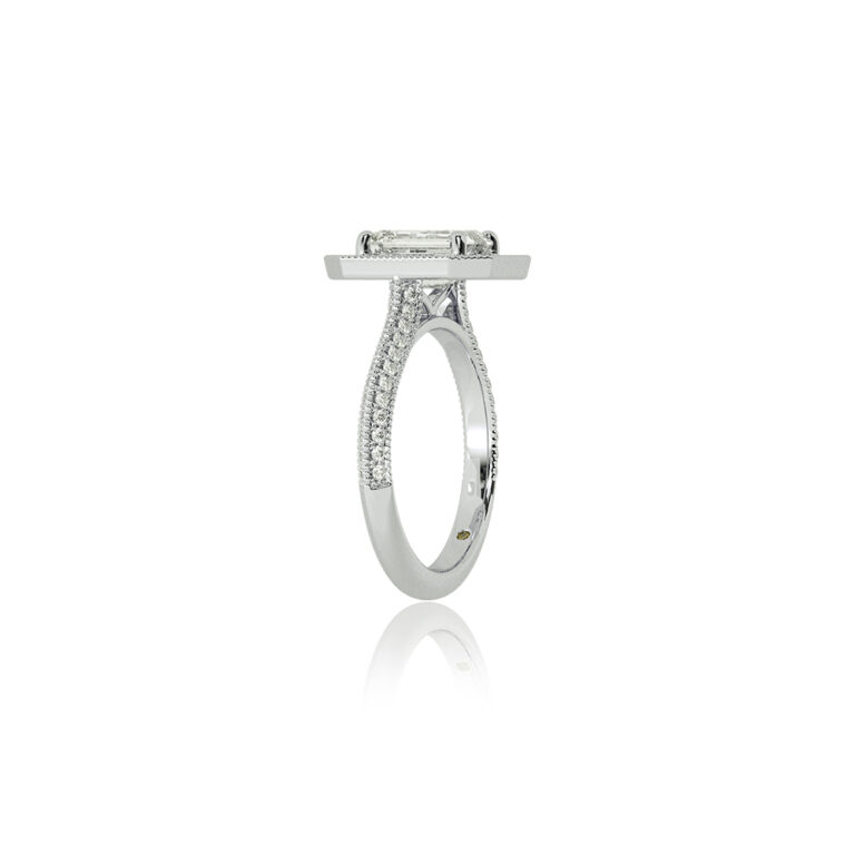 Shyne Octagonal Halo Lab Diamond Engagement Ring