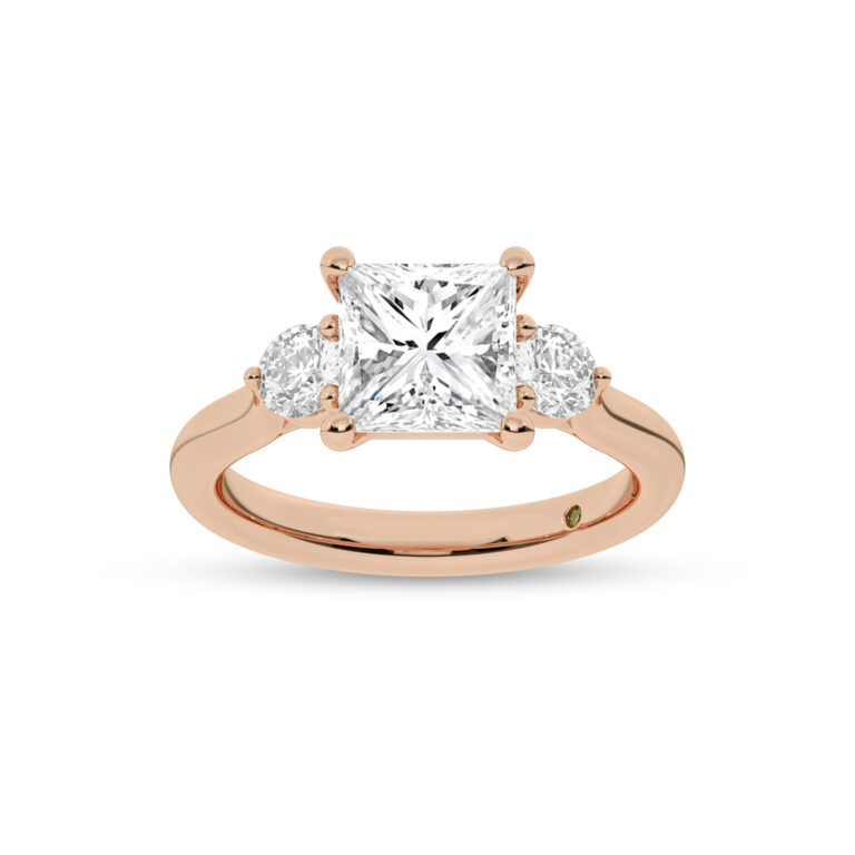 Aevum Classic Three Stone Lab Grown Diamond Engagement Ring