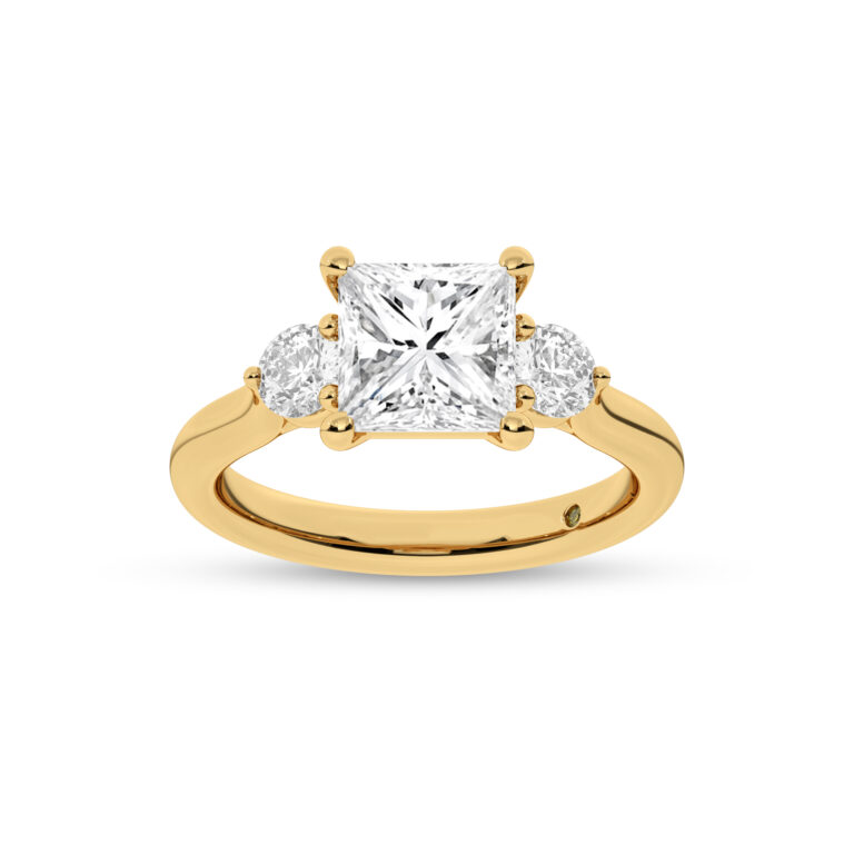 Aevum Classic Three Stone Lab Grown Diamond Engagement Ring