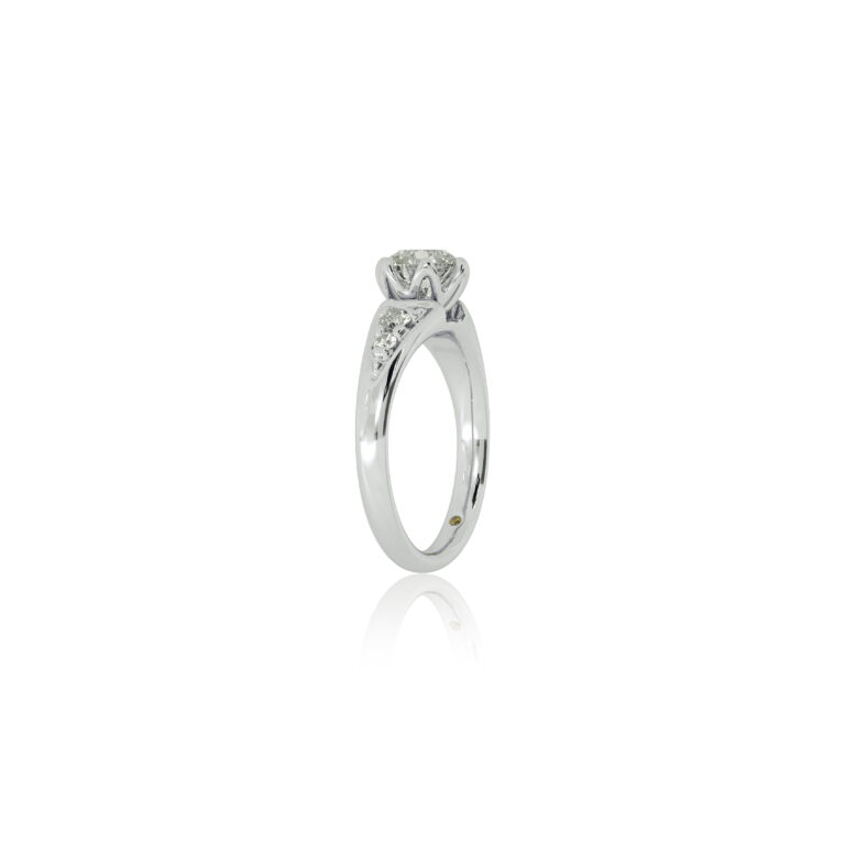 Lyon Tapered Pavé Lab Grown Diamond Engagement Ring