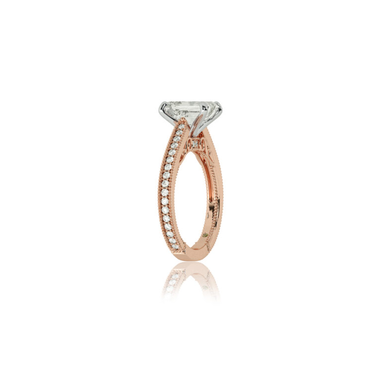 Oslo Vintage Inspired Hidden Accent Lab Diamond Engagement Ring