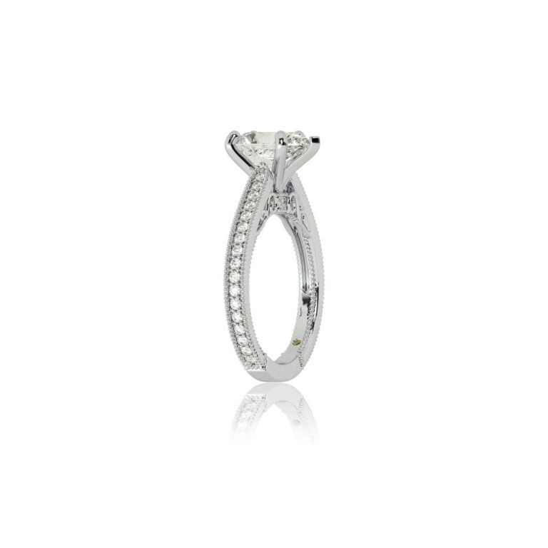 Oslo Vintage Inspired Hidden Accent Lab Diamond Engagement Ring