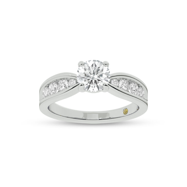 Verve Channel Set Bow Tied Shaped Lab Diamond Engagement Ring