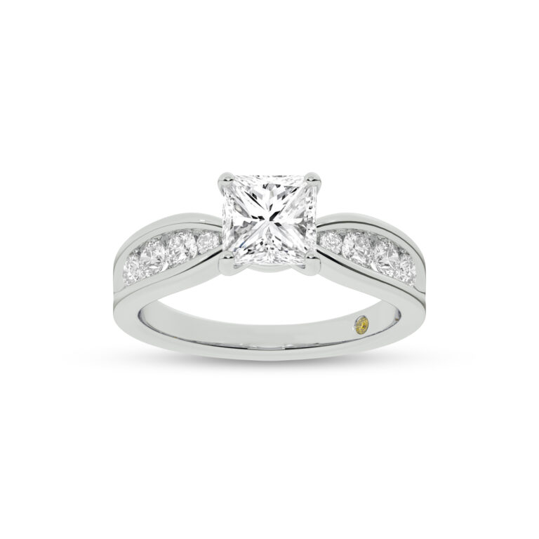 Verve Channel Set Bow Tied Shaped Lab Diamond Engagement Ring