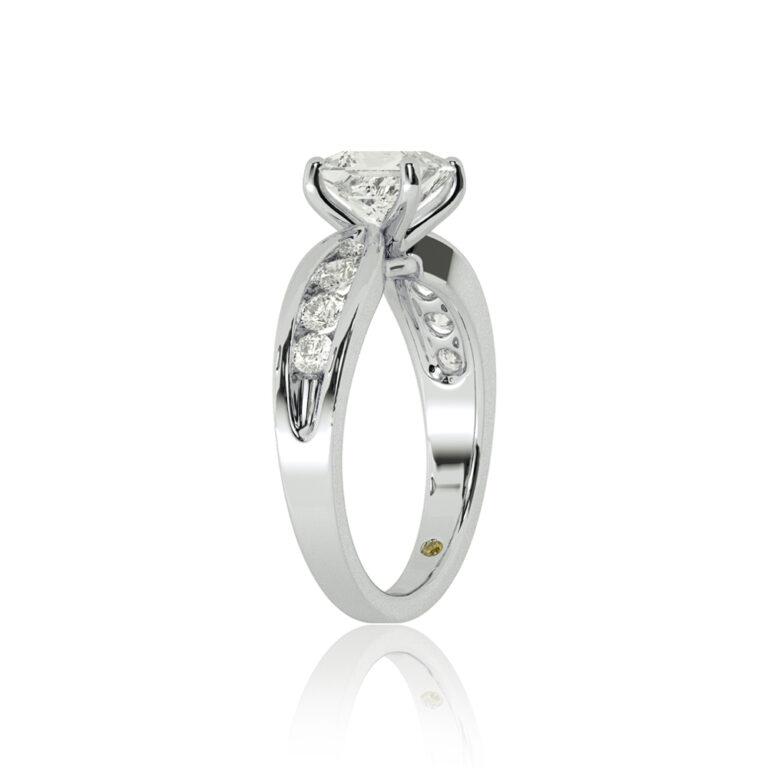 Verve Channel Set Bow Tied Shaped Lab Diamond Engagement Ring