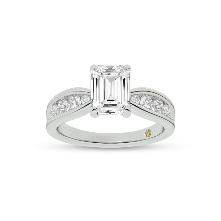 Verve Channel Set Bow Tied Shaped Lab Diamond Engagement Ring