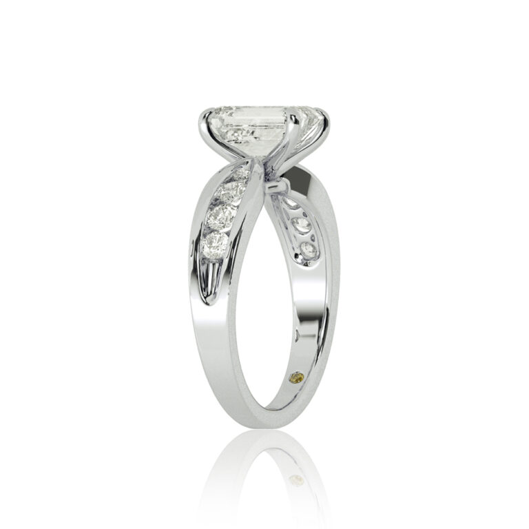 Verve Channel Set Bow Tied Shaped Lab Diamond Engagement Ring