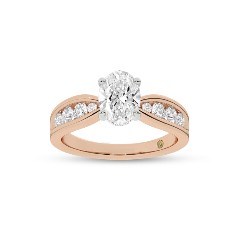 Verve Channel Set Bow Tied Shaped Lab Diamond Engagement Ring