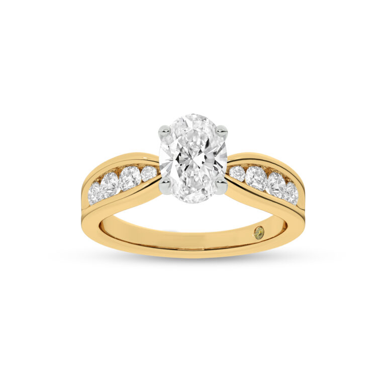 Verve Channel Set Bow Tied Shaped Lab Diamond Engagement Ring