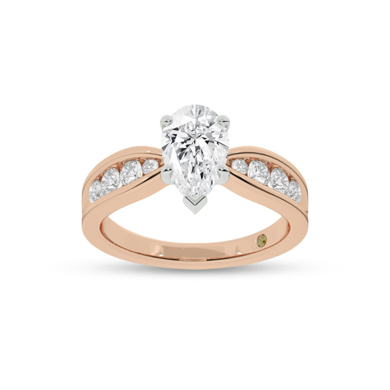 Verve Channel Set Bow Tied Shaped Lab Diamond Engagement Ring