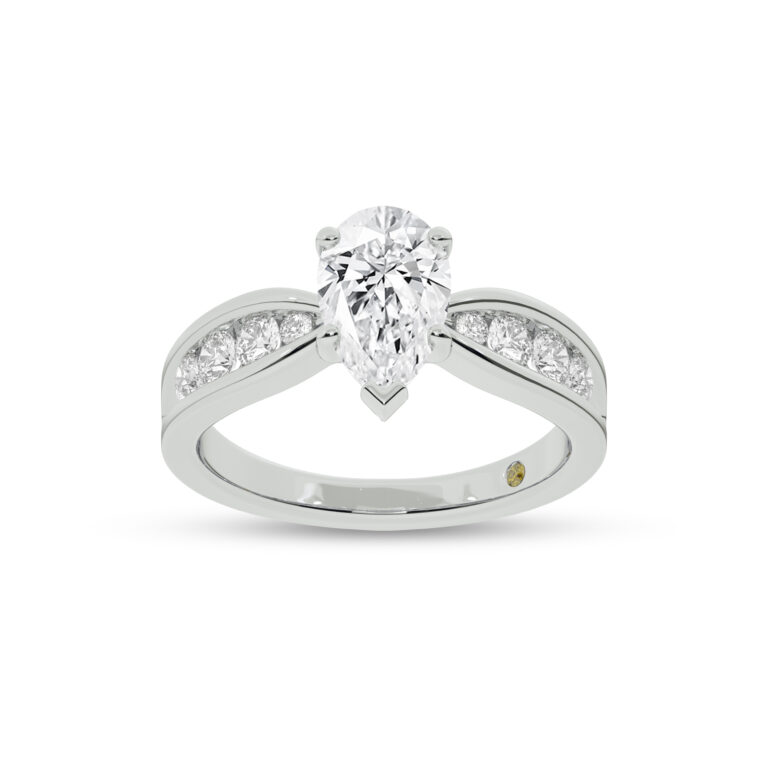 Verve Channel Set Bow Tied Shaped Lab Diamond Engagement Ring