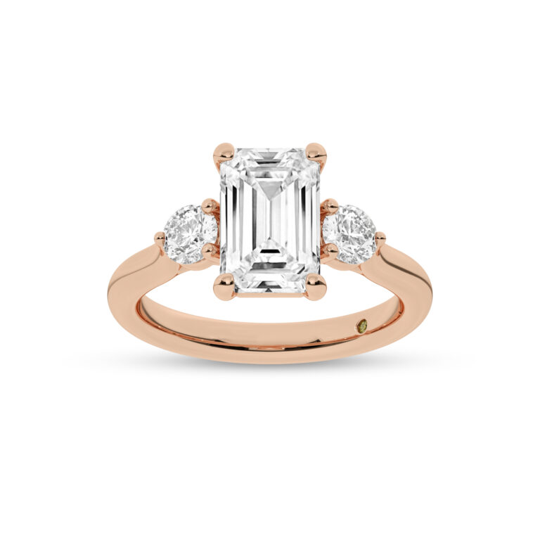 Aevum Classic Three Stone Lab Grown Diamond Engagement Ring