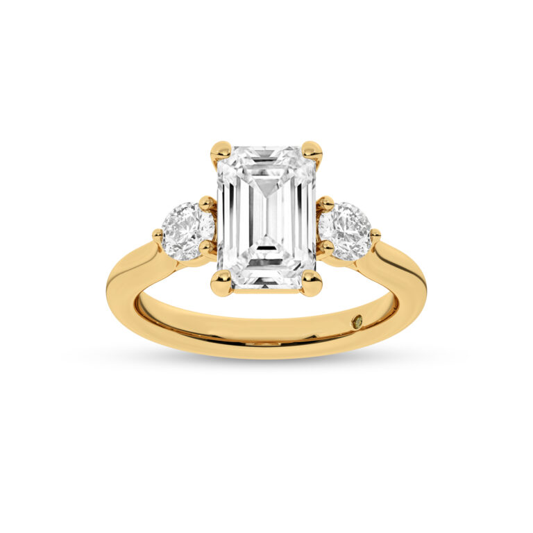 Aevum Classic Three Stone Lab Grown Diamond Engagement Ring