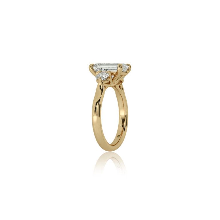 Aevum Classic Three Stone Lab Grown Diamond Engagement Ring