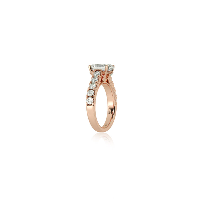 Reno Pavé Set Lab Grown Cathedral Diamond Engagement Ring