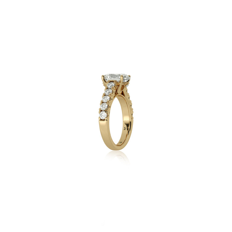 Reno Pavé Set Lab Grown Cathedral Diamond Engagement Ring