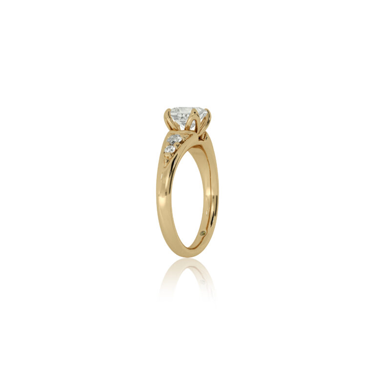 Lyon Tapered Pavé Lab Grown Diamond Engagement Ring