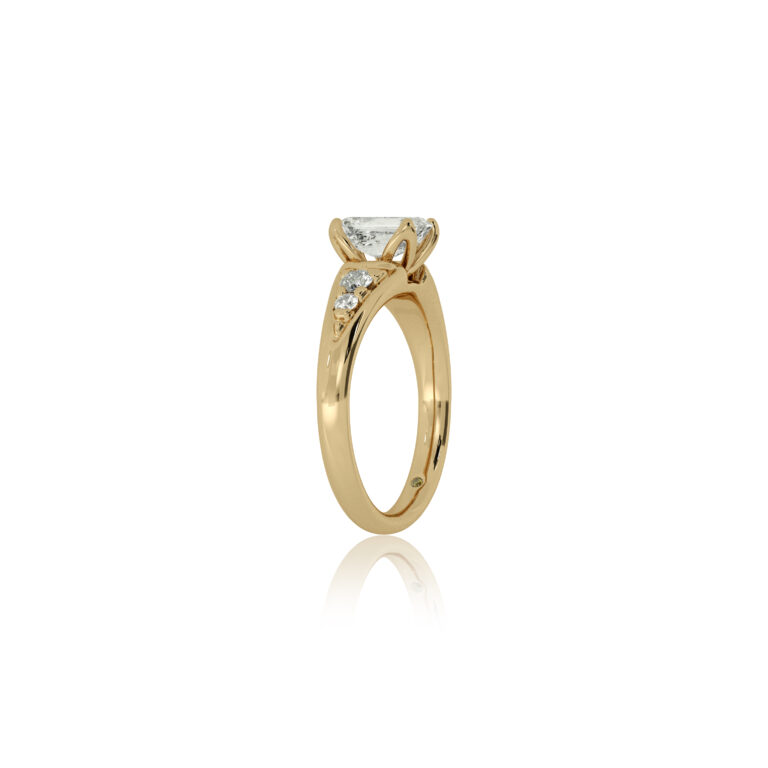 Lyon Tapered Pavé Lab Grown Diamond Engagement Ring