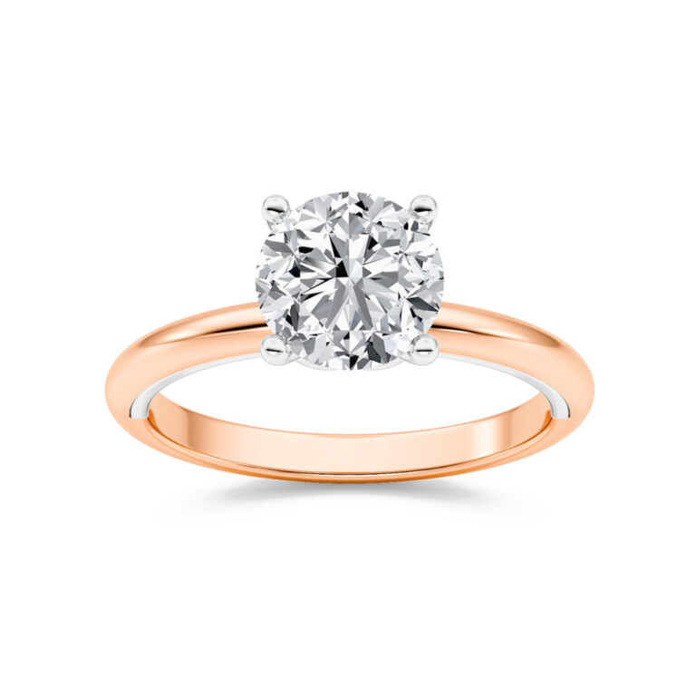 Harmony Bloom Two Toned Lab Grown Diamond Solitaire Ring