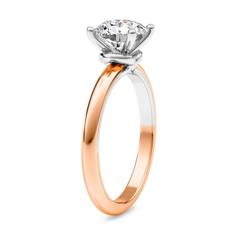 Harmony Bloom Two Toned Lab Grown Diamond Solitaire Ring